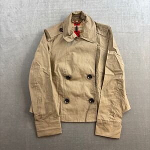 Burberry Brit Women's Trench Coat Jacket Beige Nova‎ Check Lined XS